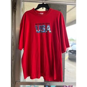 Vintage 90's Born in the USA Tee Jays red tee size XL